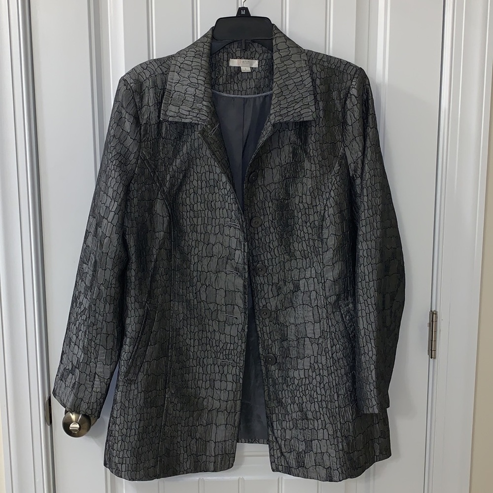 Grey / Silver Patterned Blazer / Jacket - Picture 13 of 17